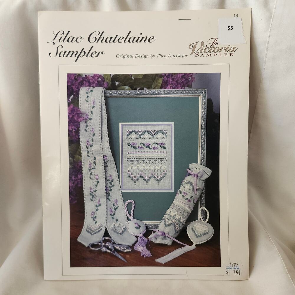 VICTORIA SAMPLER Lilac Chatelaine Sampler Cross Stitch  Chart ACCESSORY PACK B17